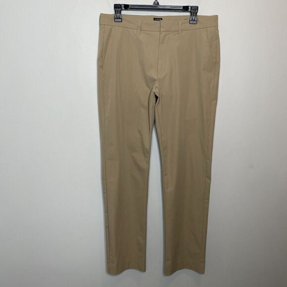 J.CREW Thompson Tech Pant Men 32 x 32 Khaki Tan Lightweight Performance AD934 - Picture 1 of 13
